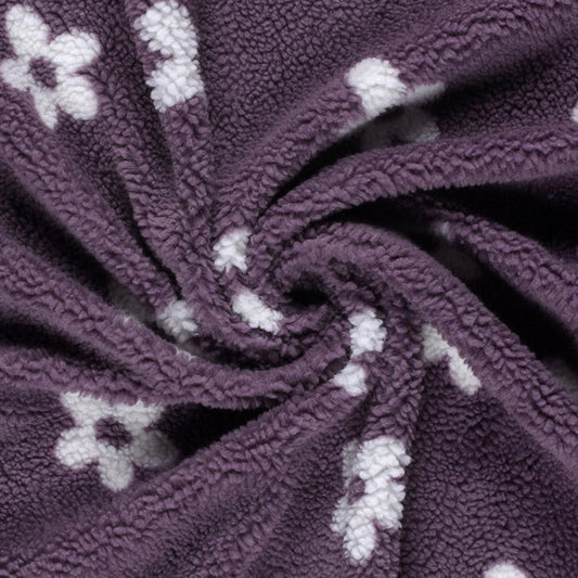 Teddy Blumen weiß / mauve