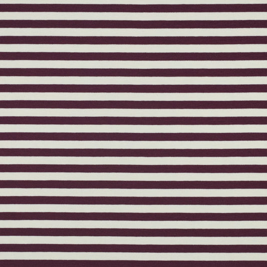 French Terry gestreift aubergine