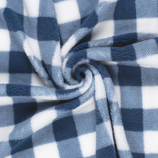 Teddy/Sherpa Check blau