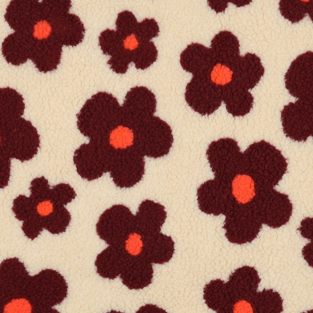 Teddy Blumen beige/weinrot