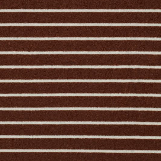 Stretch Frottee - camel/ecru gestreift