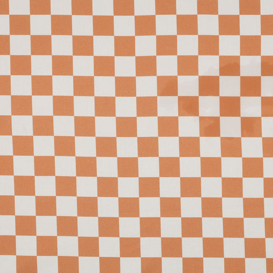 Popeline Baumwolle Checker dusty orange
