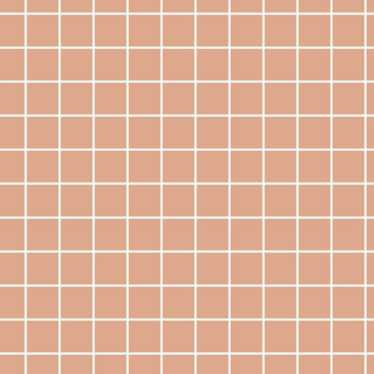 Grid peach vintage - French Terry - Kombi vintage Traktor