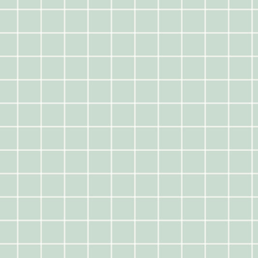 Grid mintgrün - French Terry - Kombi Farm Life