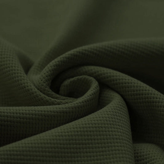 Waffelstrick Jersey khaki