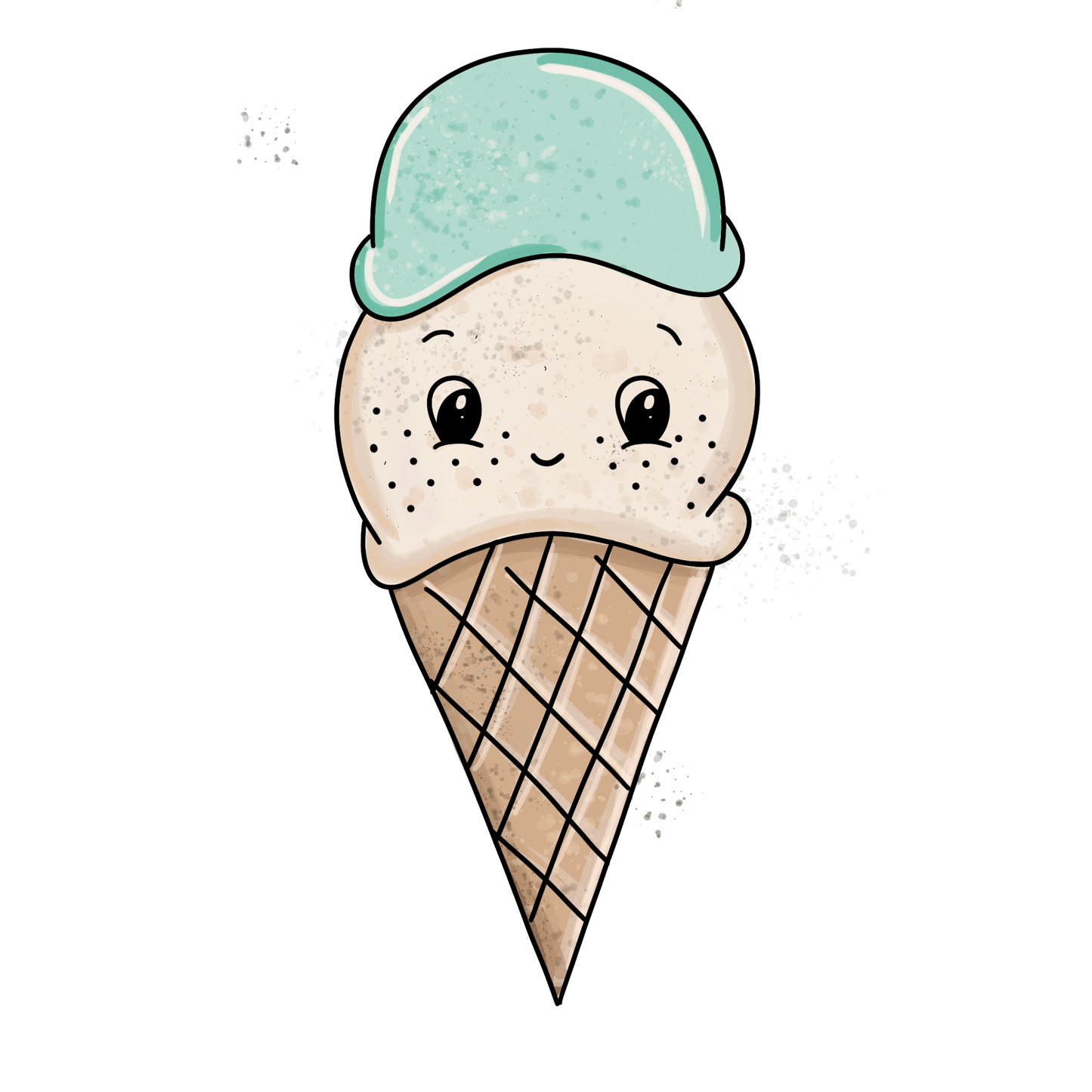 Eis mint - Bügelbild