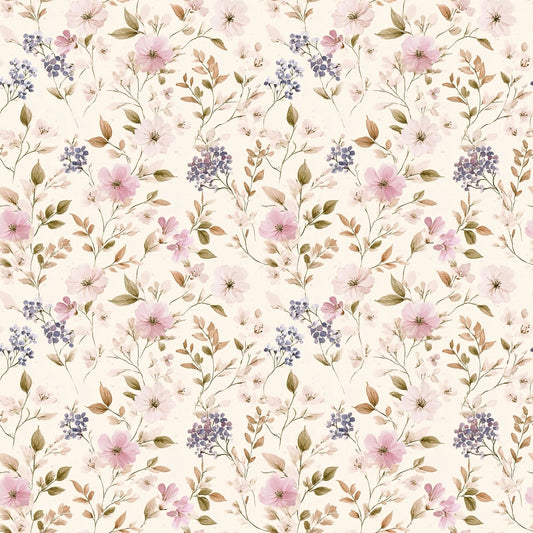 Botanical Flowers - Rib Jersey
