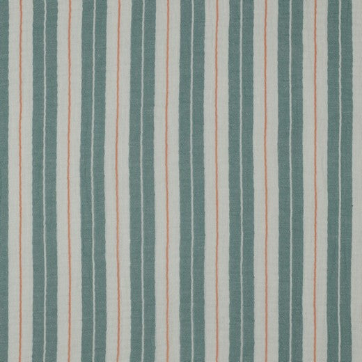 Musselin Streifen green