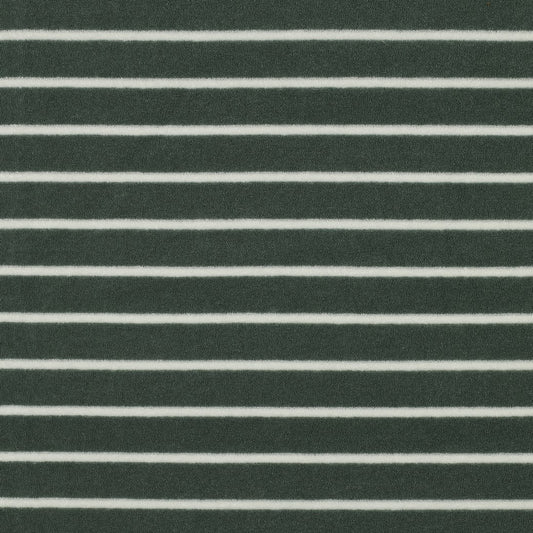 Stretch Frottee - sage/ecru gestreift