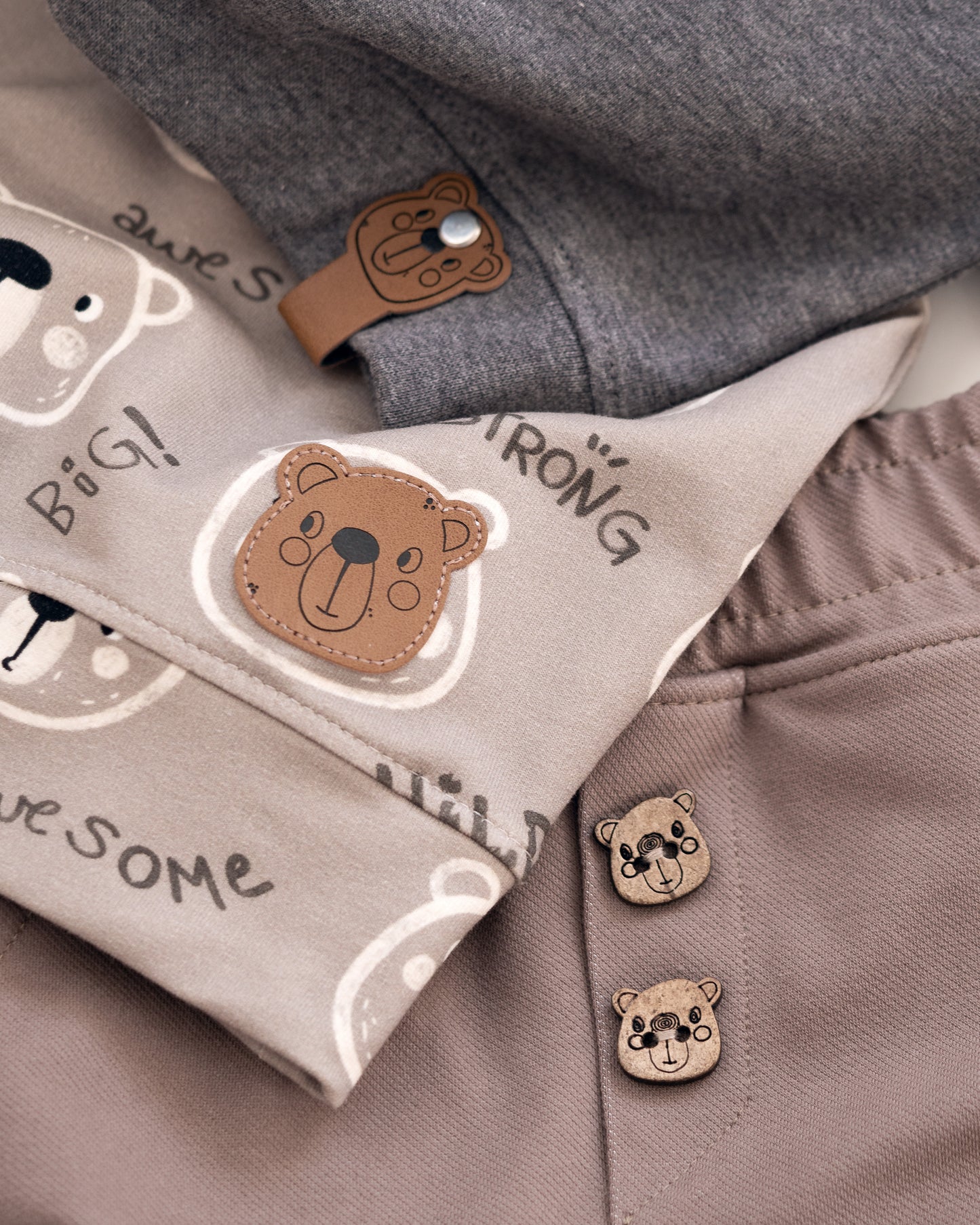 Big Bear - Kunstleder Label in Shape