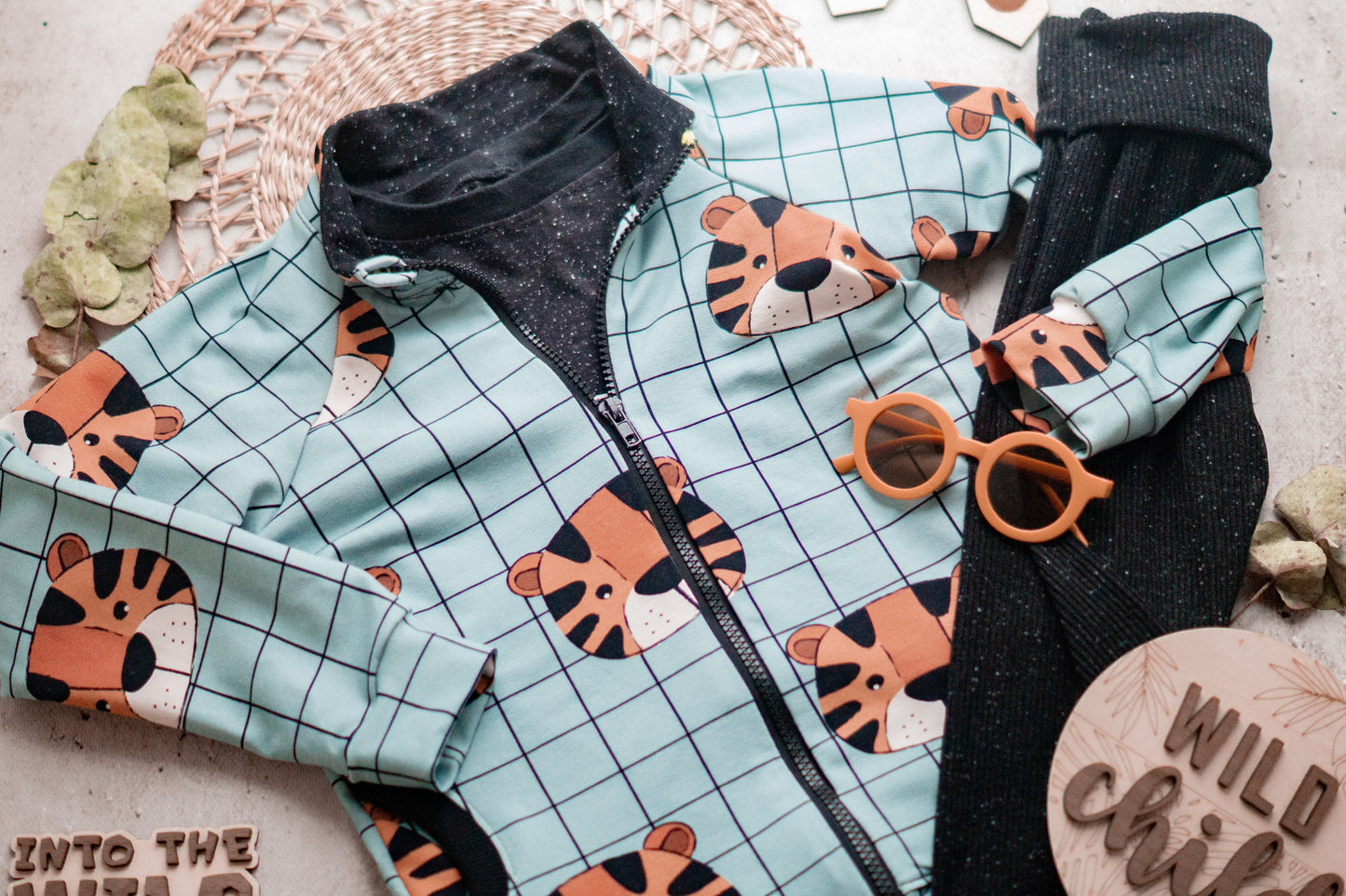 Cool Tiger - Grid  - French Terry