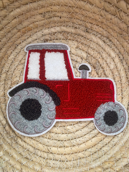 Traktor rot - Chenille Patch