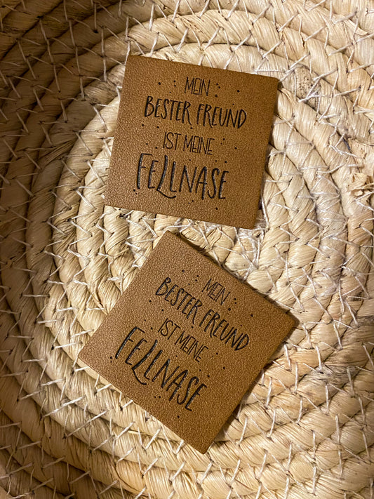 Mein bester Freund ist meine Fellnase - Kunstleder Label