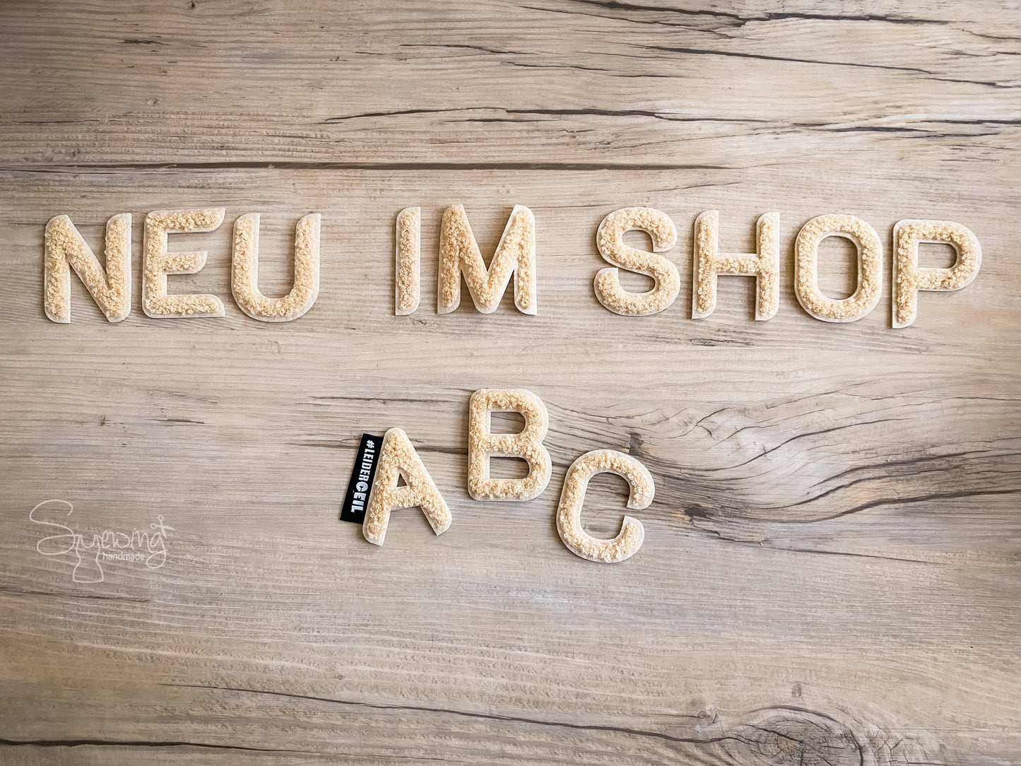 Buchstaben A bis Z cream - Chenille Patch