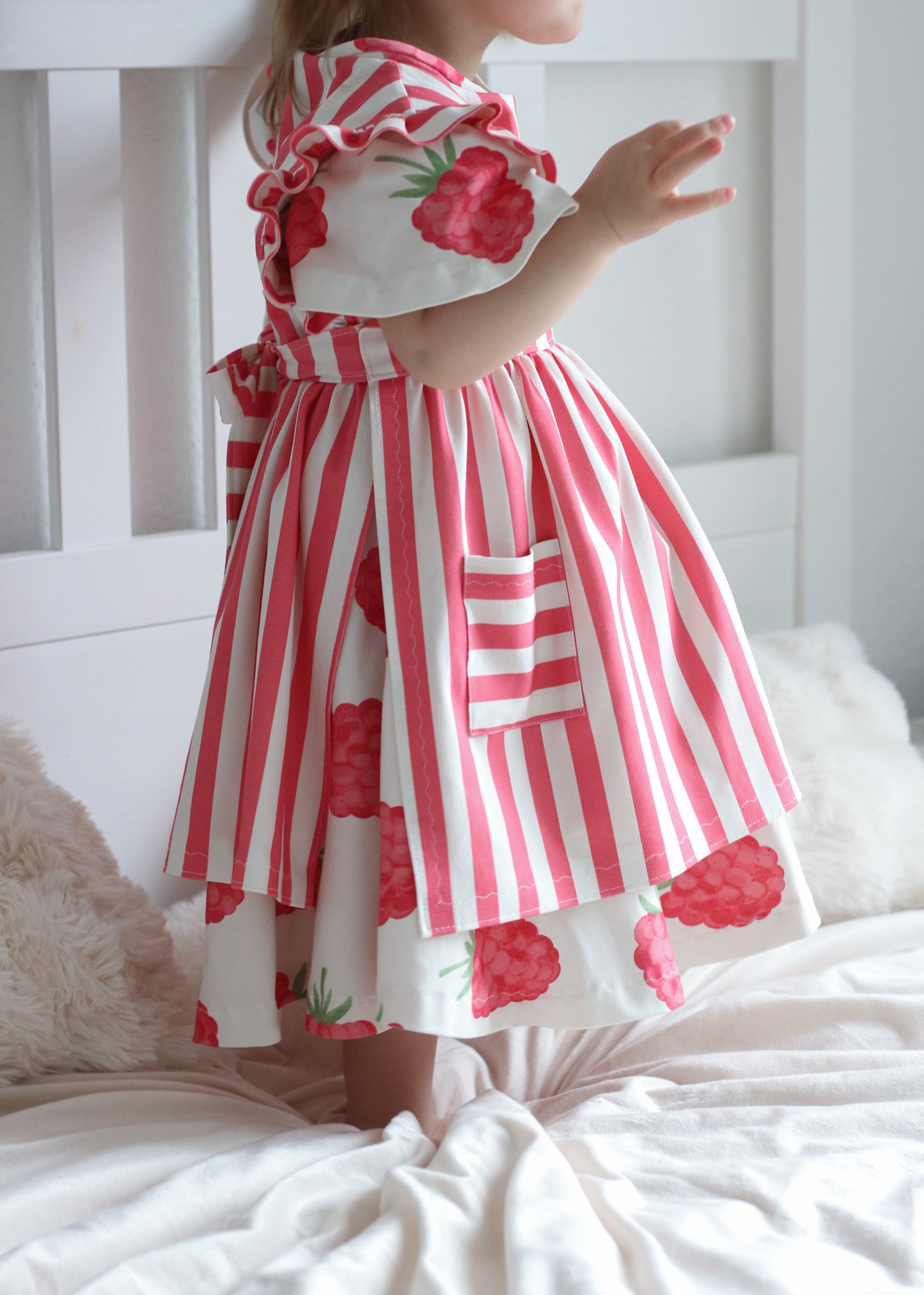 Stripes light pink - Jersey - Kombi Himbeeren