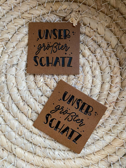 Unser größter Schatz - Kunstleder Label