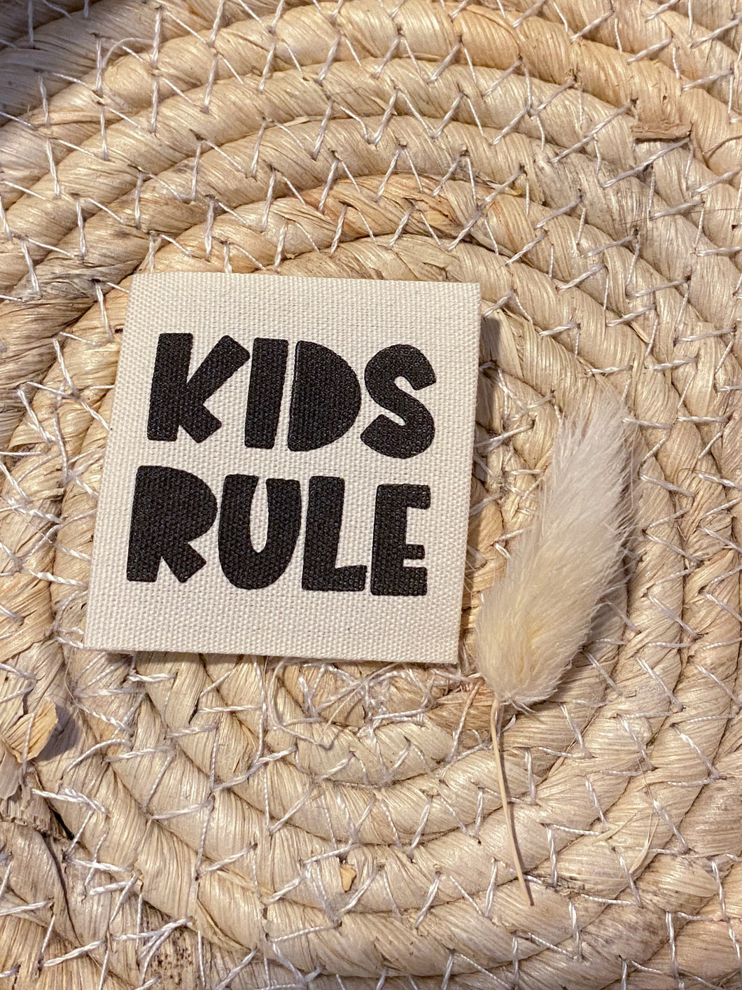 Kids Rule - Baumwoll Label