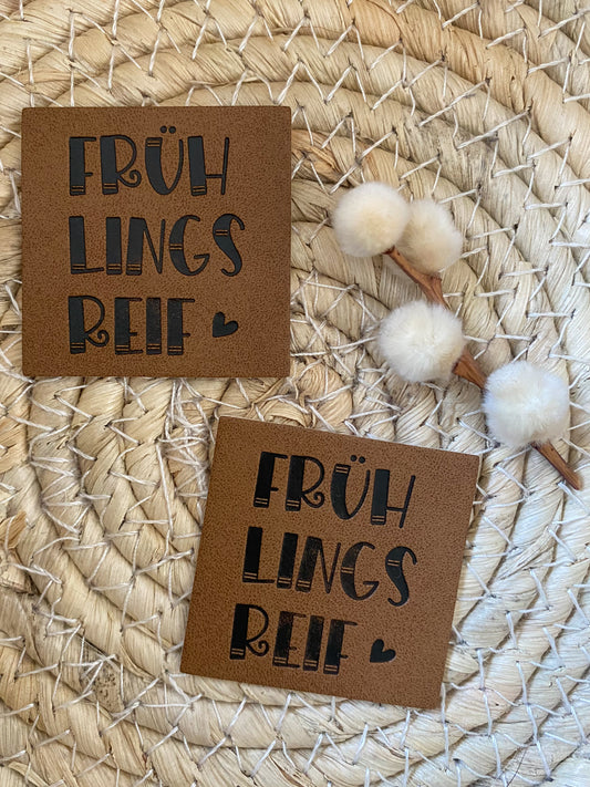Frühlingsreif - Kunstleder Label