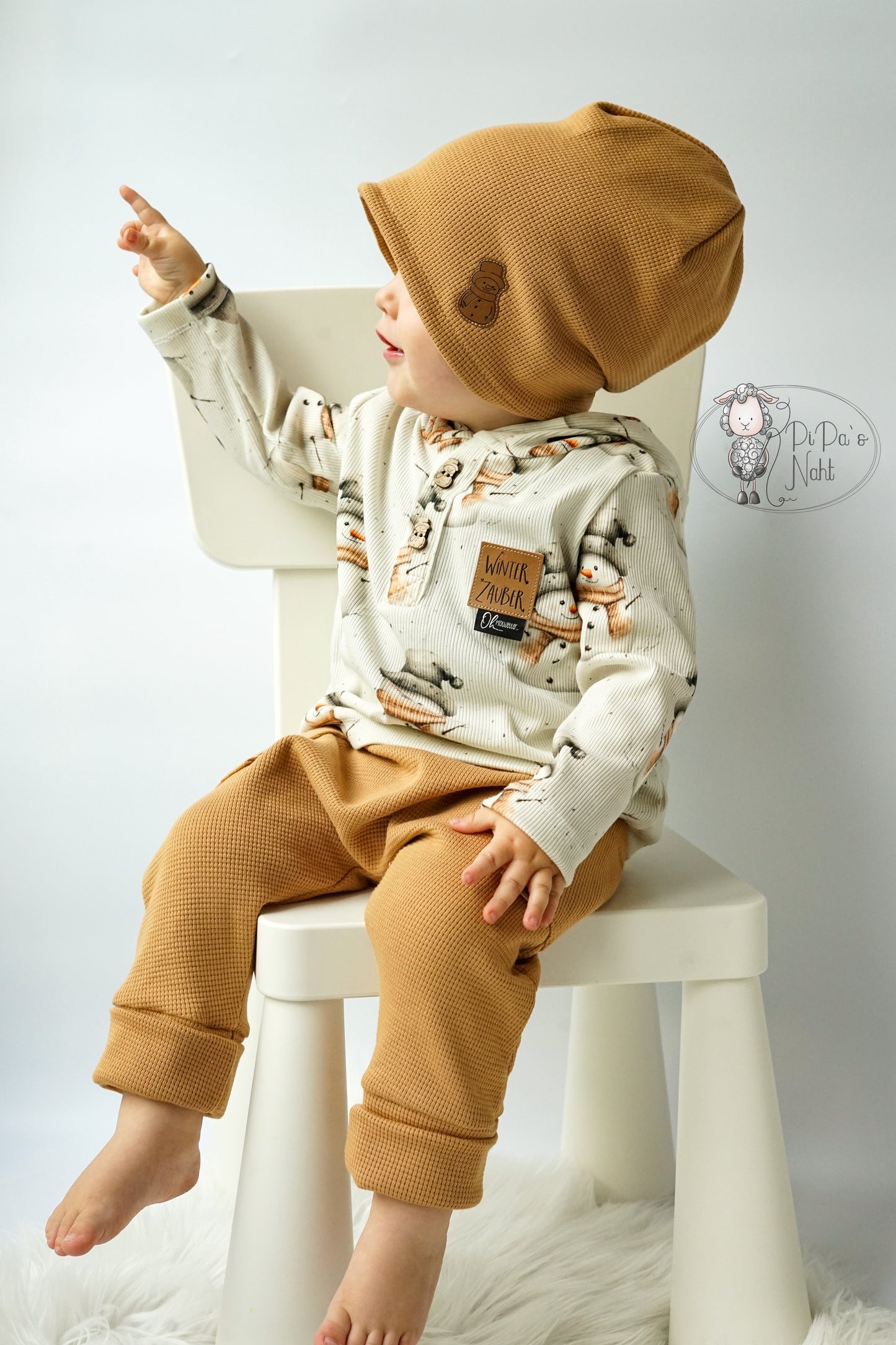 Schneemann Konfetti - Rib Jersey