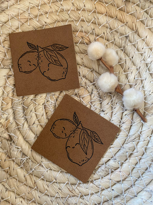Lemons with Smile - Kunstleder Label