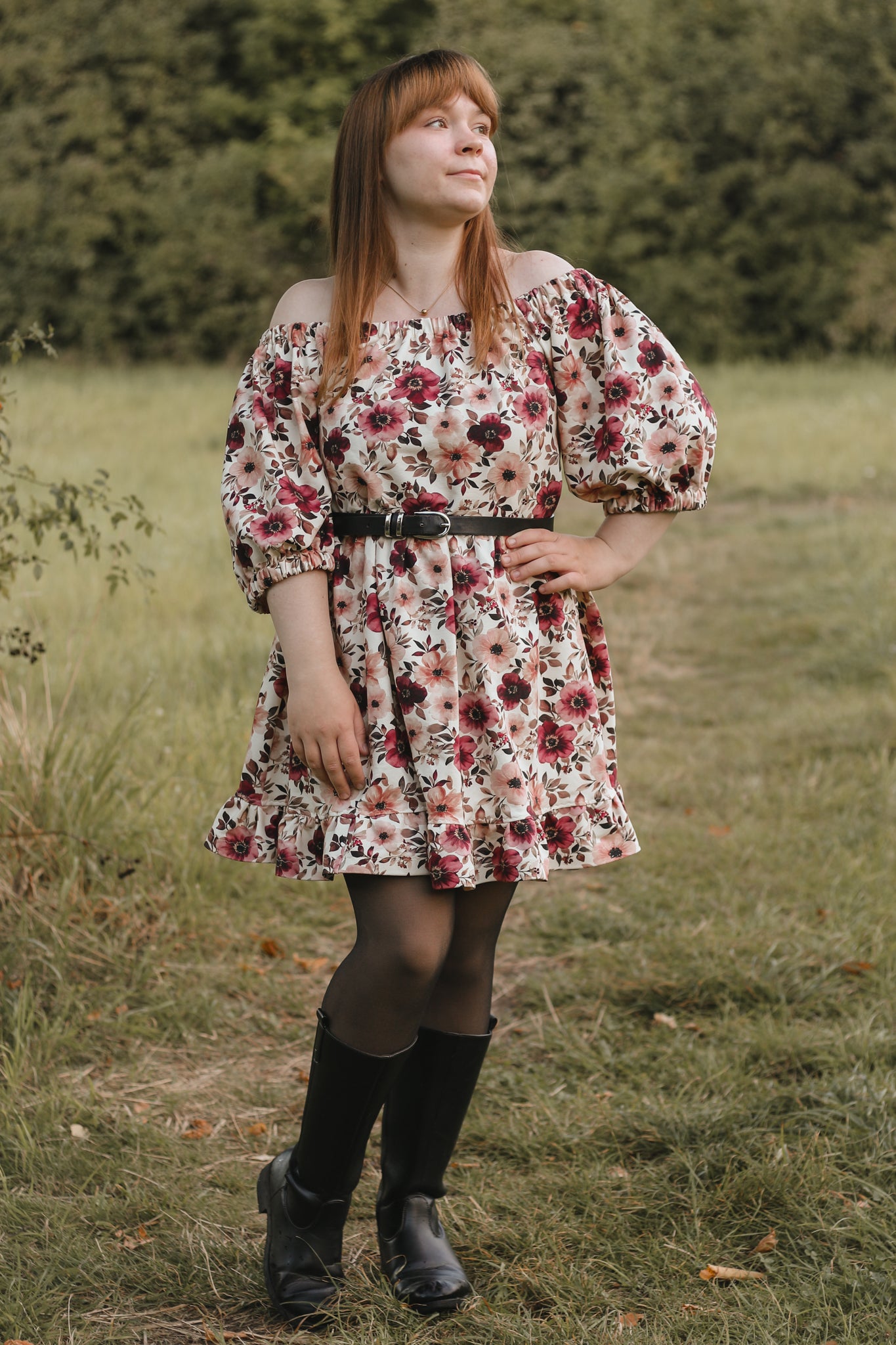 Plum Flowers - French Terry