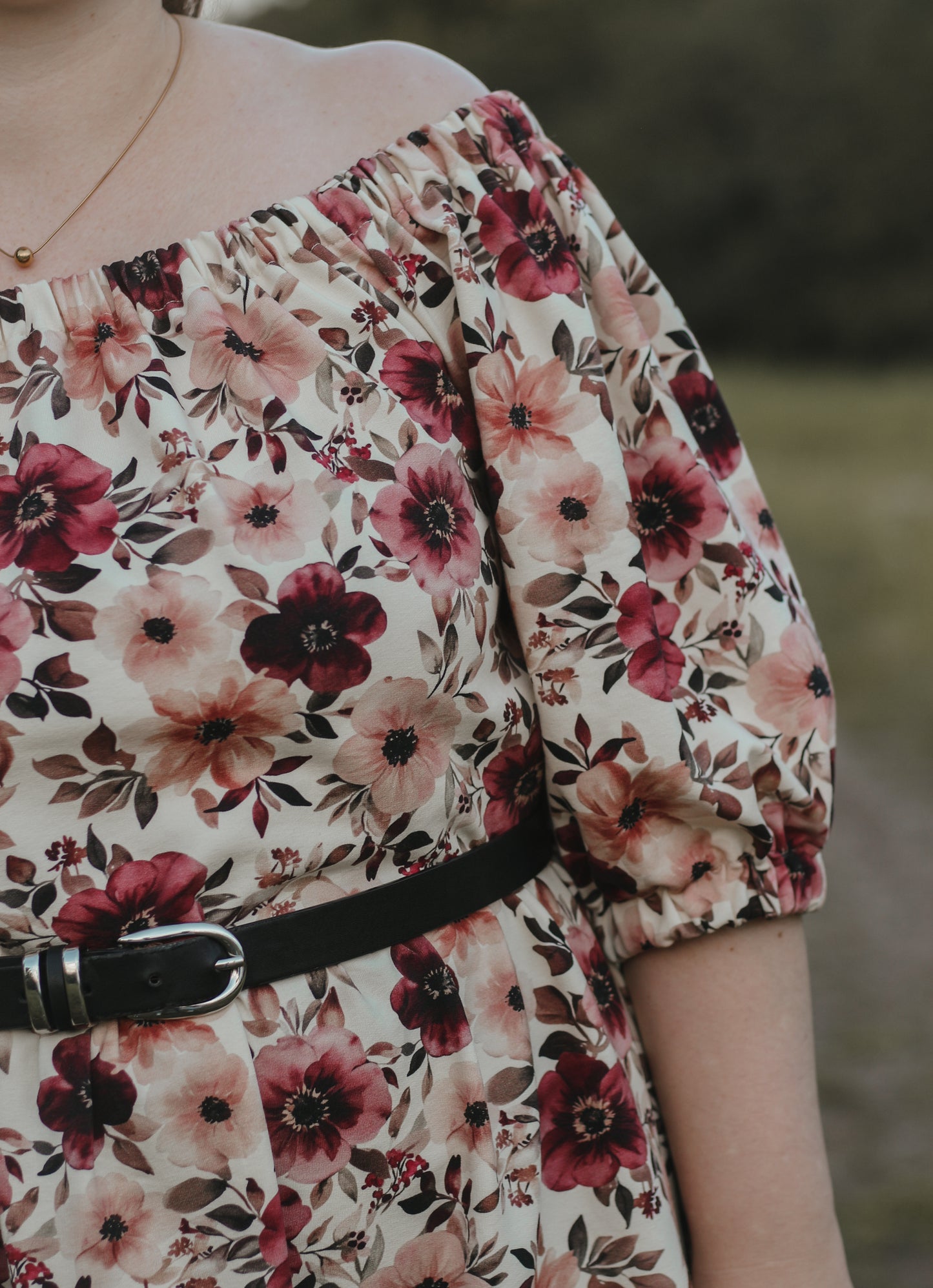 Plum Flowers - French Terry