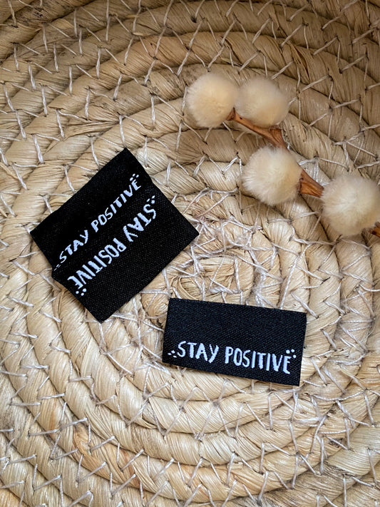 stay positiv -  Web Label schwarz