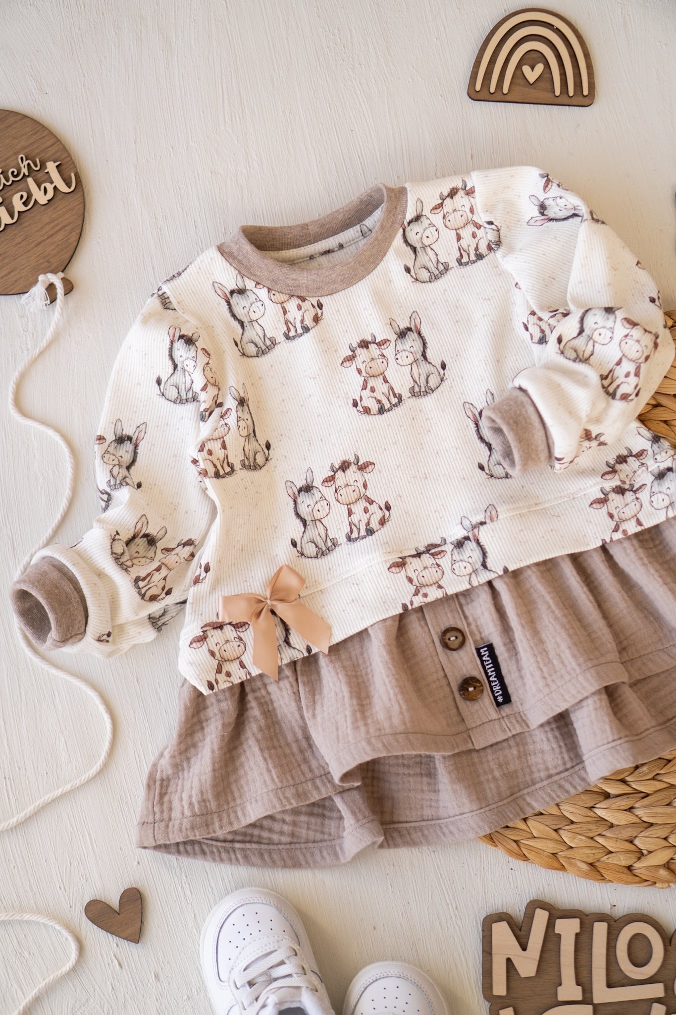 Freunde Esel & Kuh - Rib Jersey