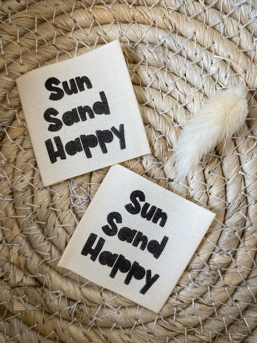 Sun Sand Happy - Baumwoll Label
