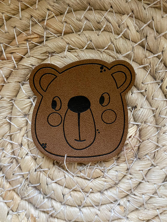 Big Bear - Kunstleder Label in Shape