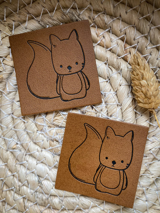 Eichhörnchen Aig - Kunstleder Label
