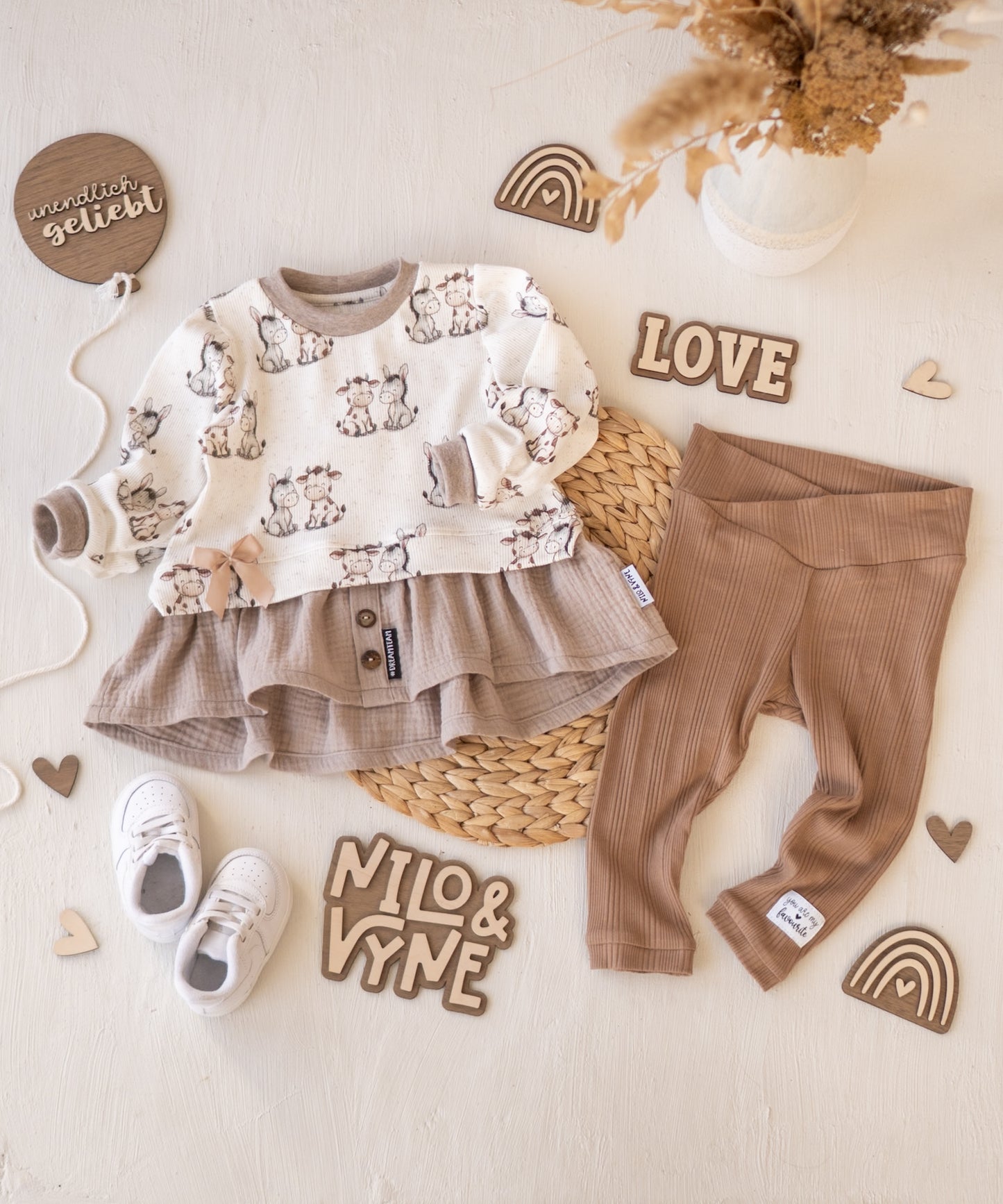 Freunde Esel & Kuh - Rib Jersey