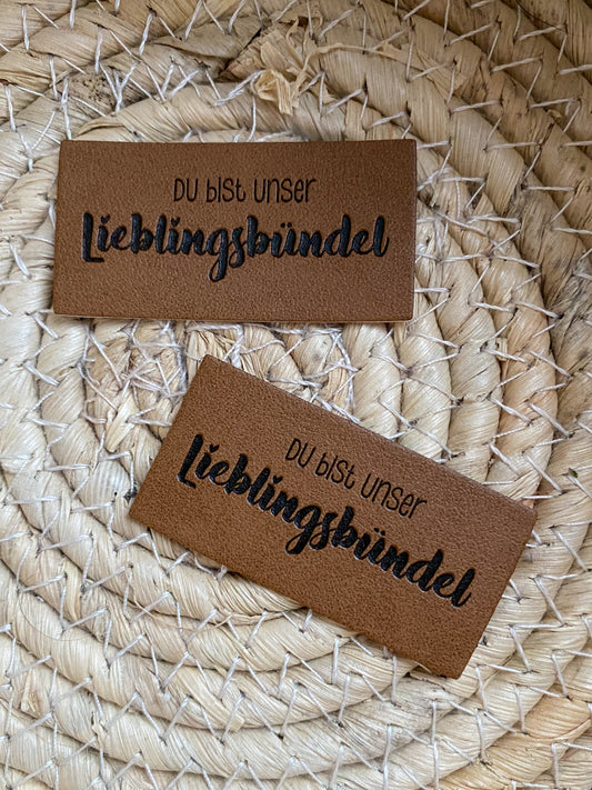 Du bist unser Lieblingsbündel - Kunstleder Label