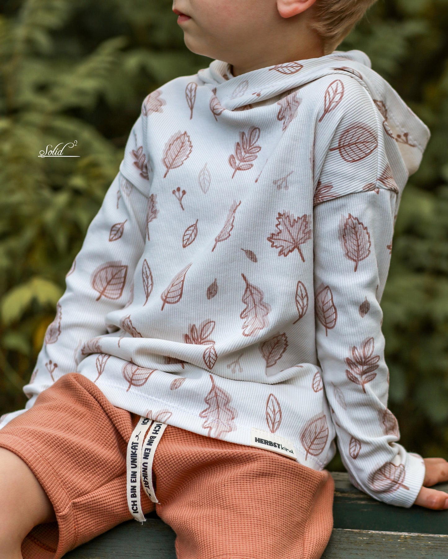 Herbstblätter rost - Rib Jersey