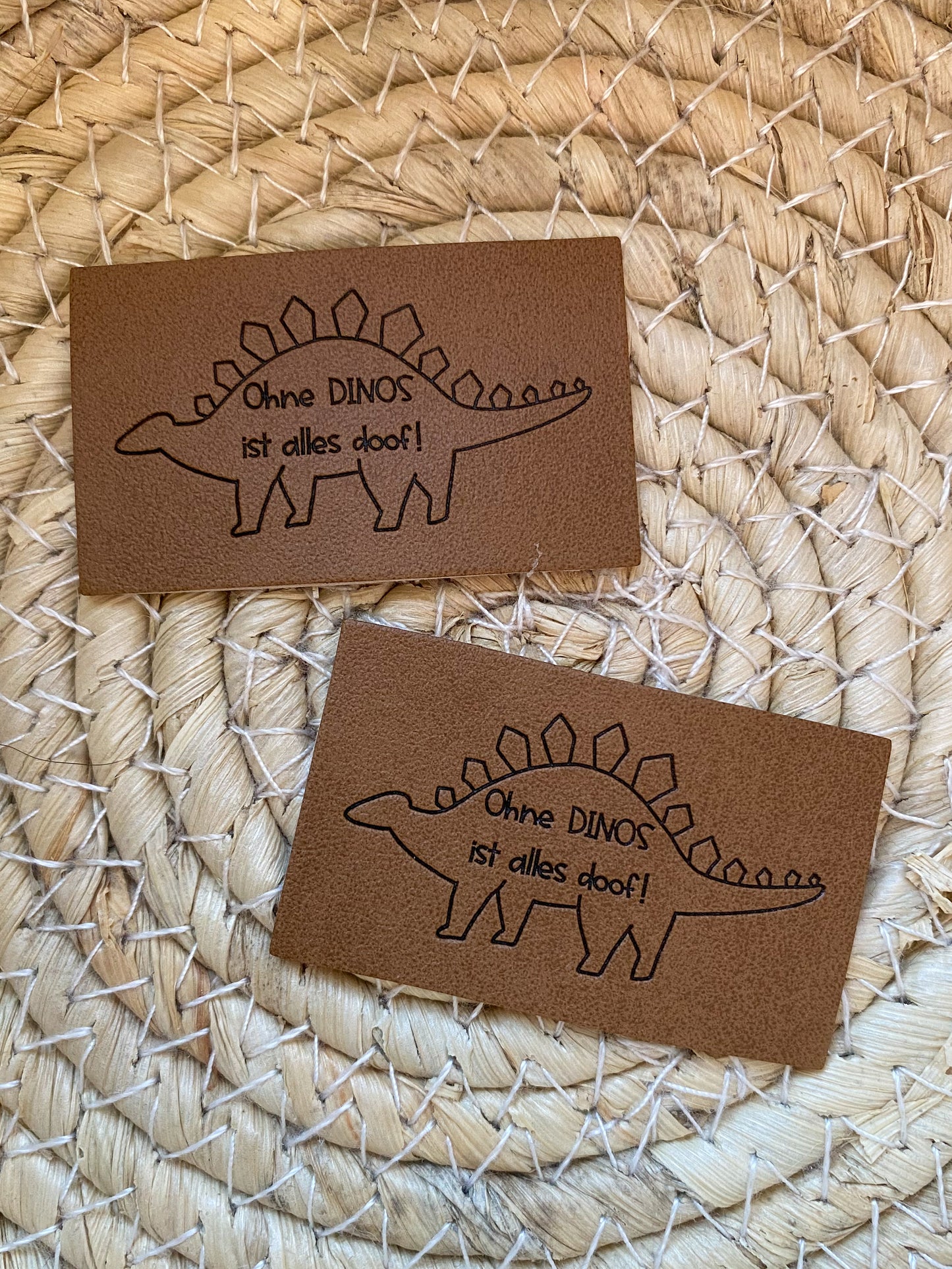 Ohne Dinos ist alles doof - Kunstleder Label