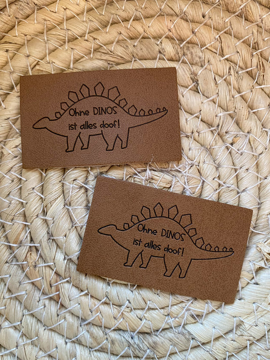 Ohne Dinos ist alles doof - Kunstleder Label