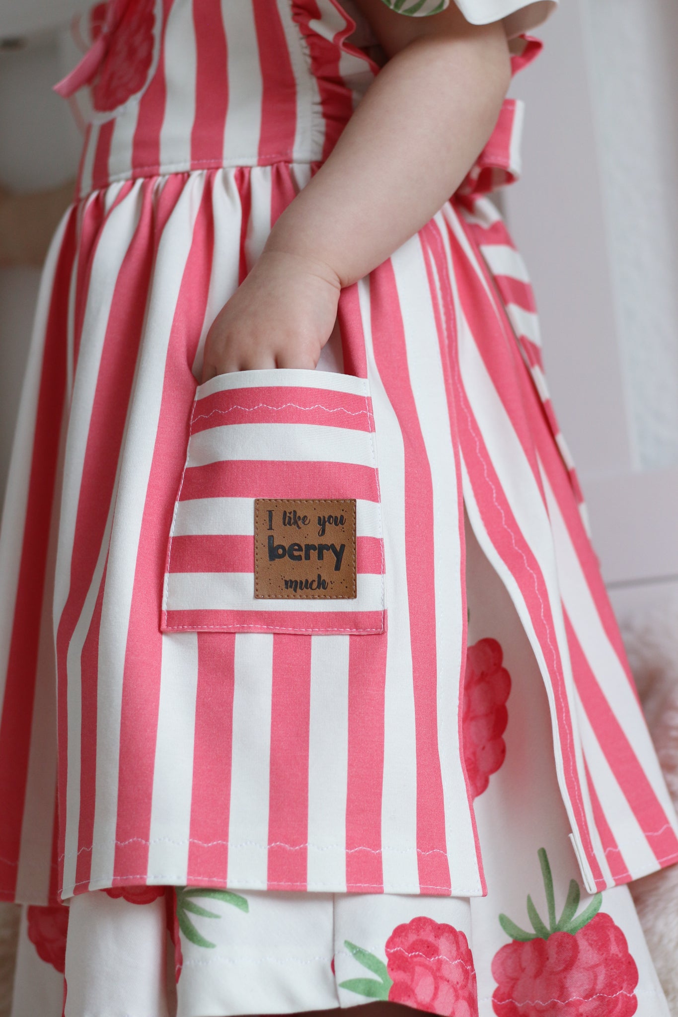 Stripes light pink - Jersey - Kombi Himbeeren