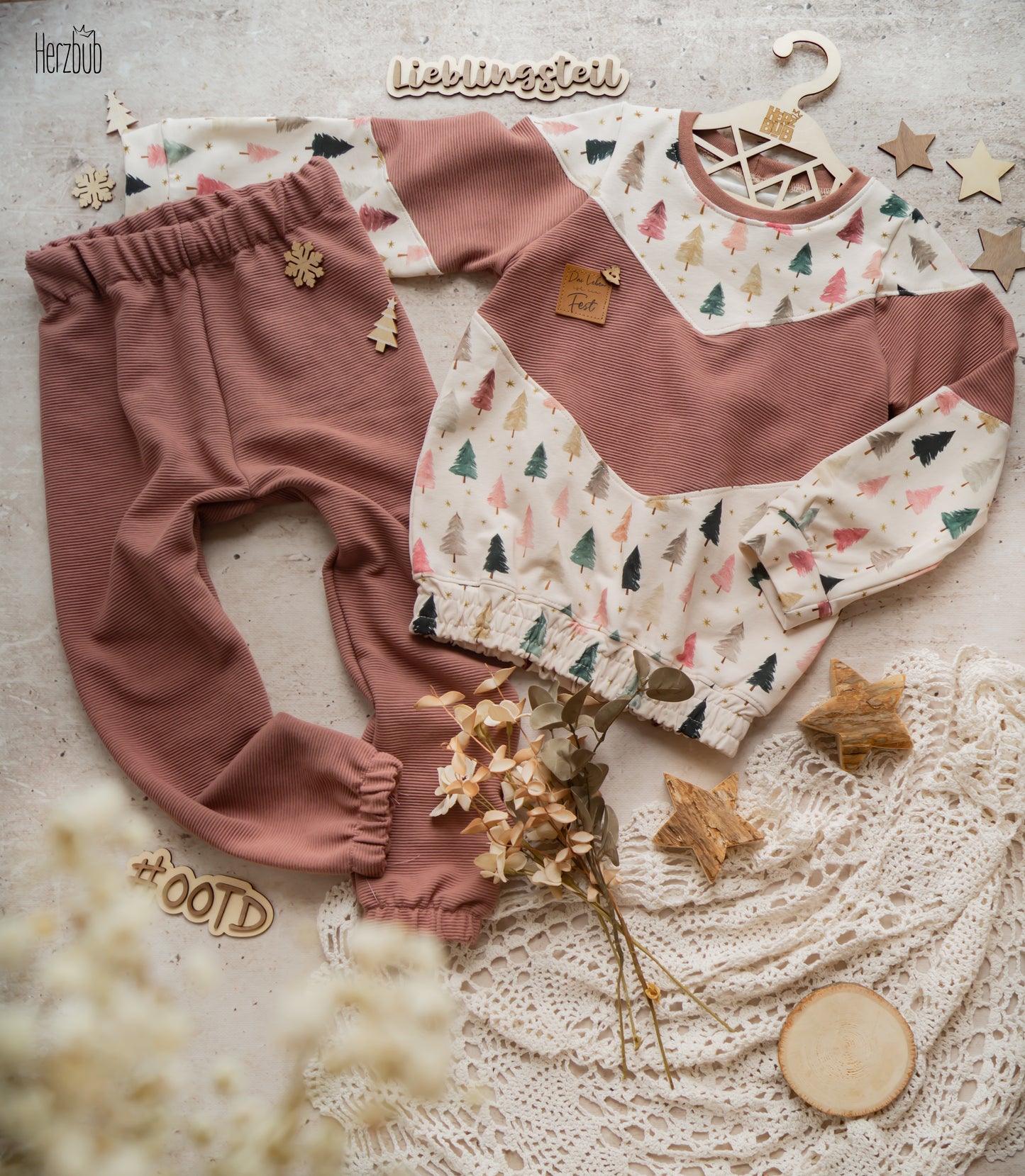 Bunte Tannen - French Terry