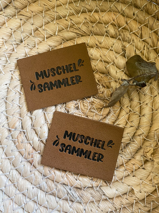 Muschelsammler - Kunstleder Label