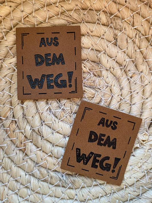 Aus dem Weg! - Kunstleder Label