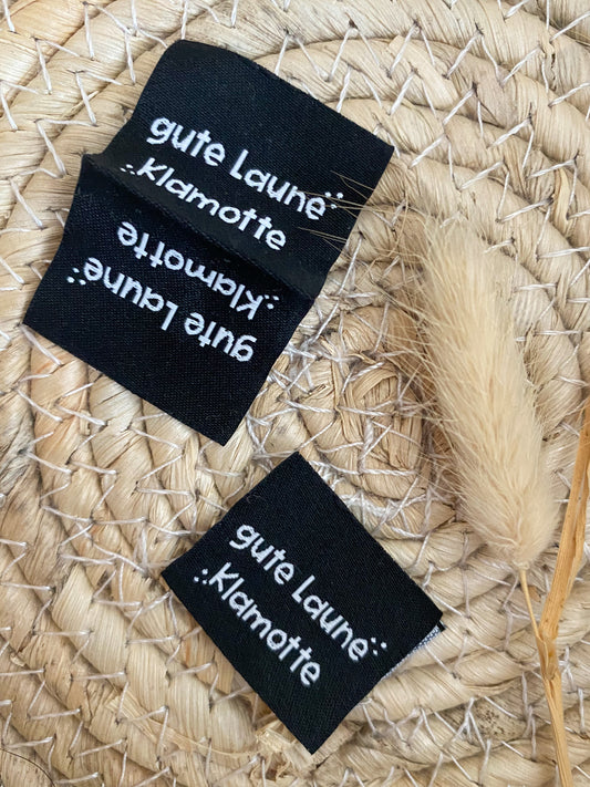 gute Laune Klamotte - schwarzes Web Label