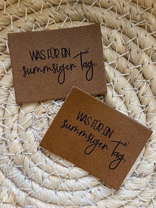 Was für ein summsiger Tag - Kunstleder Label