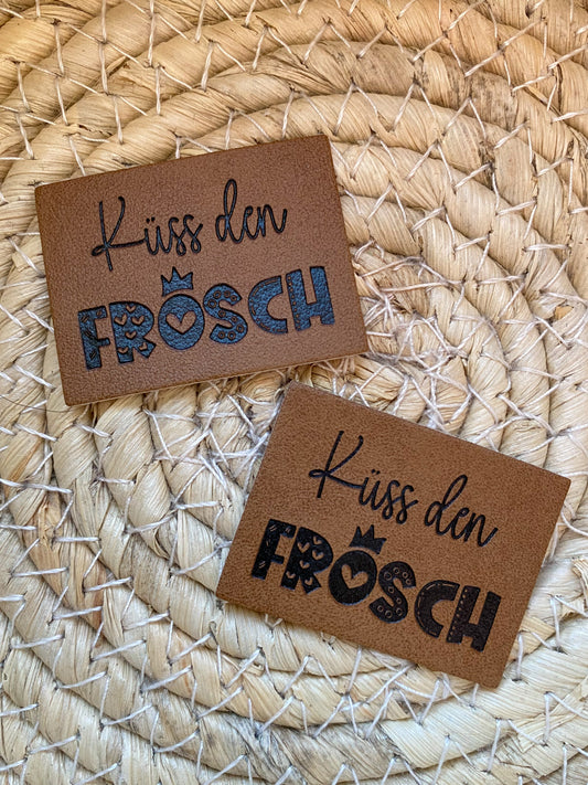 Küss den Frosch - Kunstleder Label