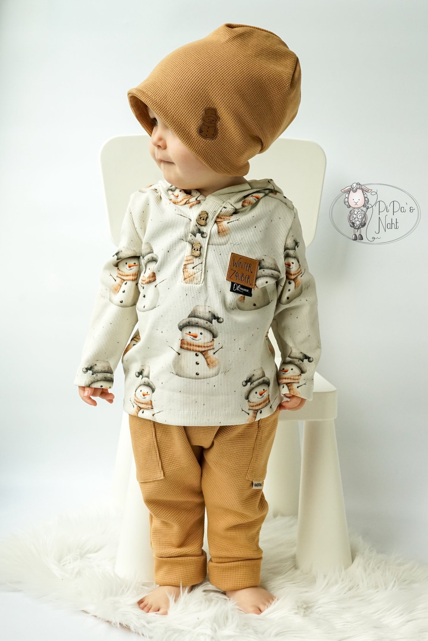 Schneemann Konfetti - Rib Jersey