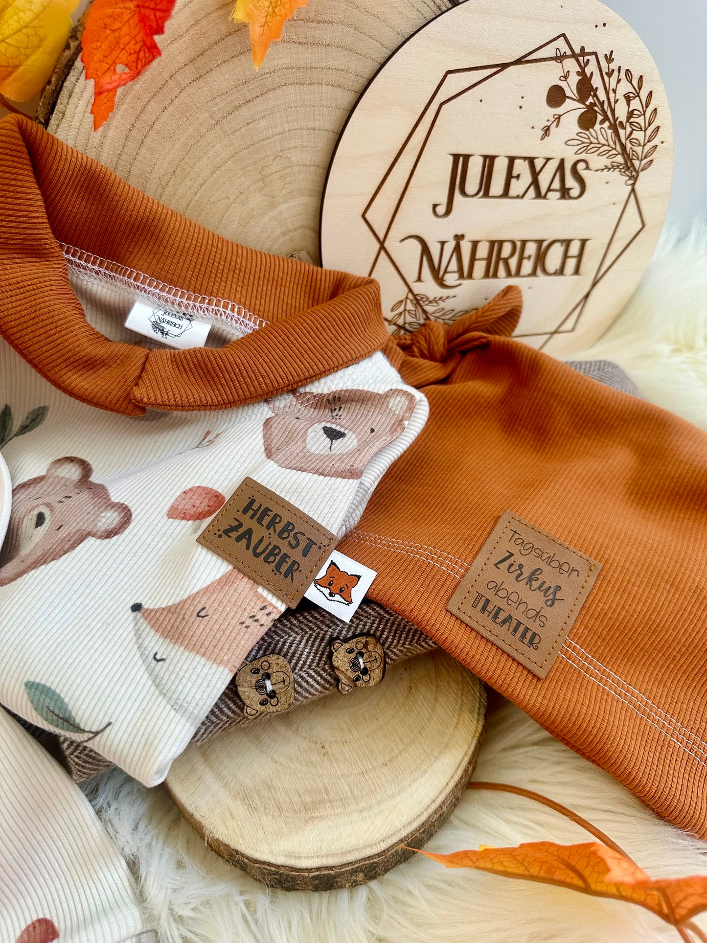 Wald Tiere Fuchs, Hase & Bär - Rib Jersey