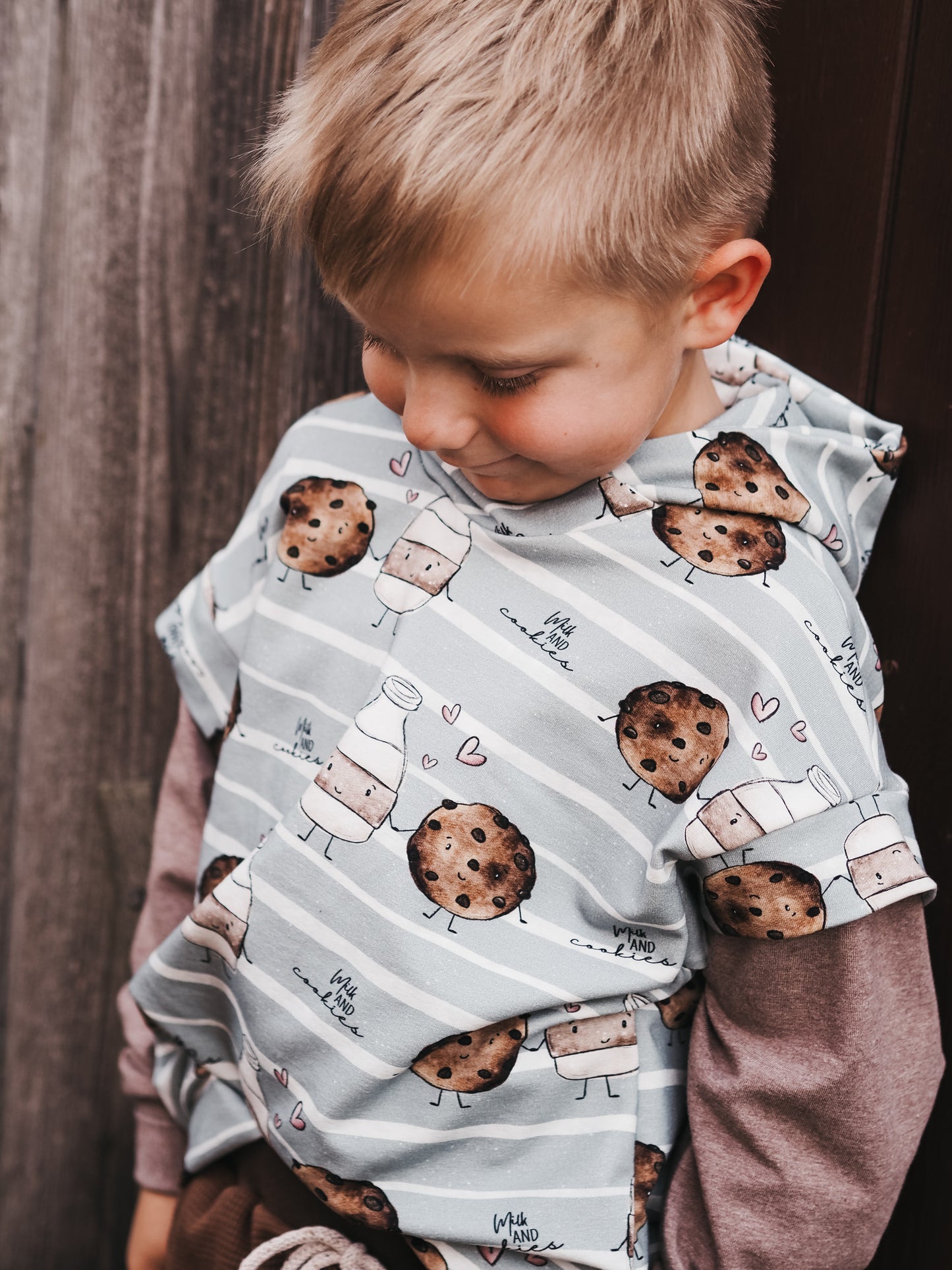 Milk & Cookies on Stripes - French Terry