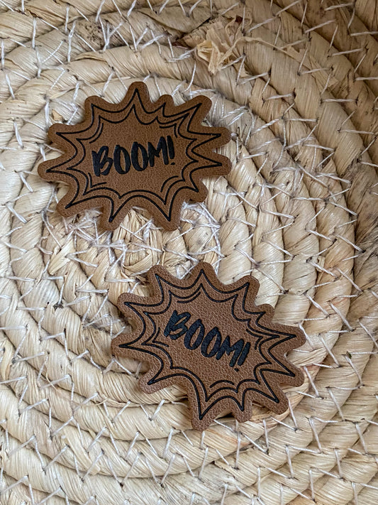Boom - Kunstleder Label in Form