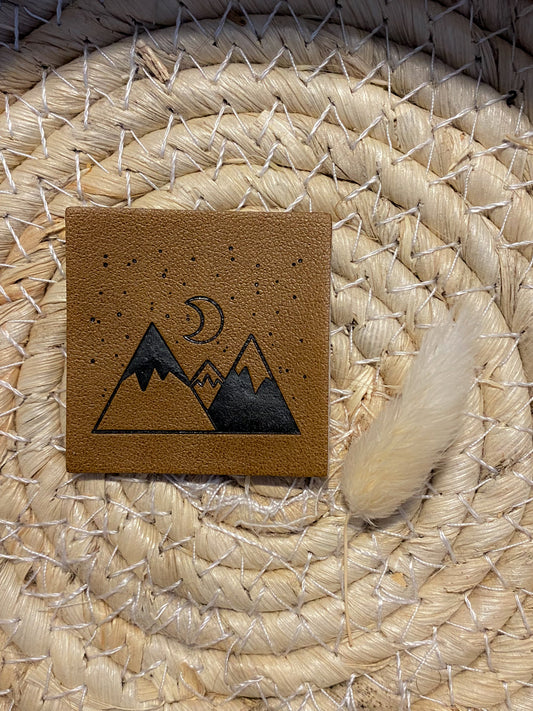 Berge - Kunstleder Label