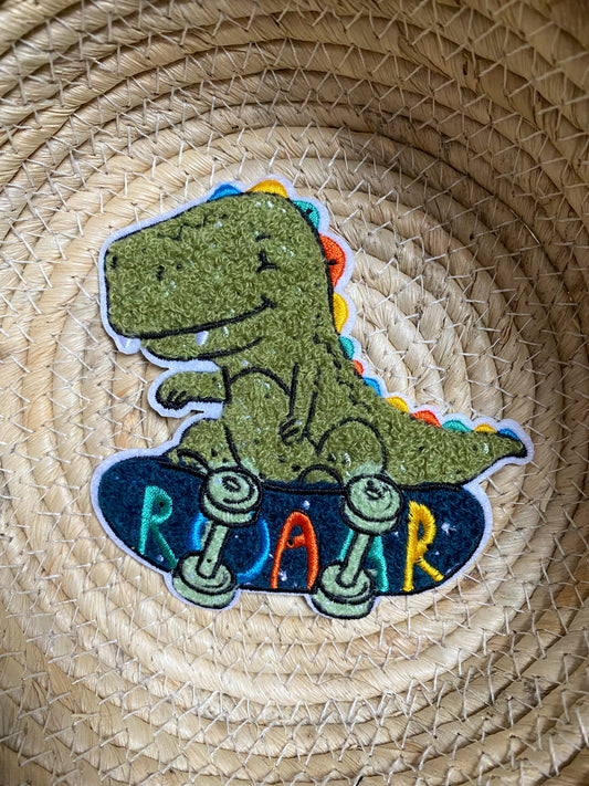 Skate T-Rex - Chenille Patch