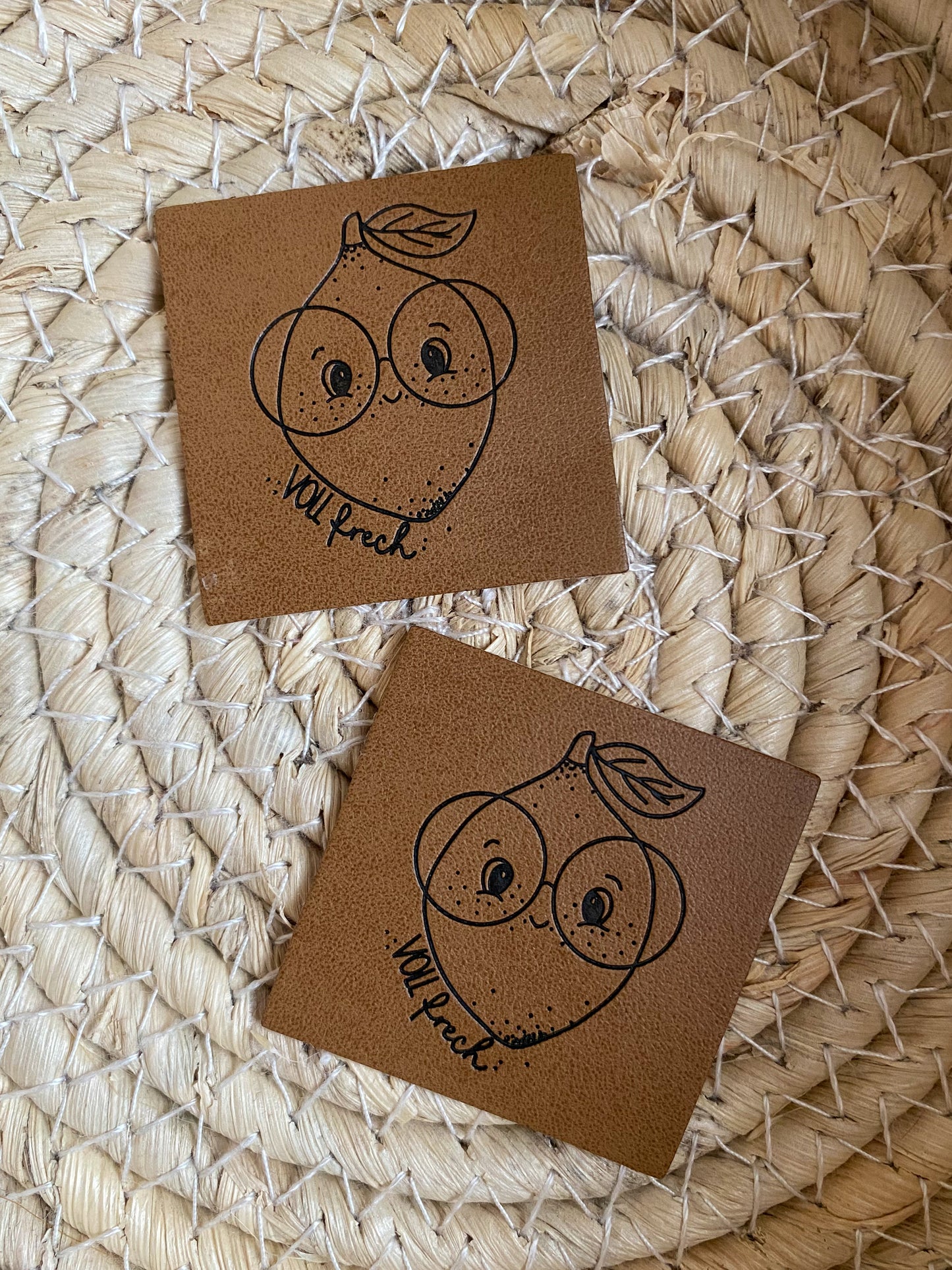 Smiling Lemon - Kunstleder Label